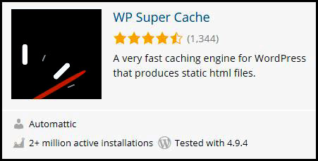 WP Super Cache Plugin for WordPress