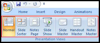 Introduction of presentation view and print in PowerPoint 2007