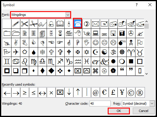 Select Winding from Font for bullet in PowerPoint 2007