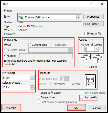 Use Print Command in PowerPoint 2007