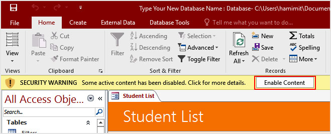 Access-Database-Enable-Content