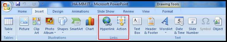 Introduction of Hyperlink and Action button in PowerPoint 2007