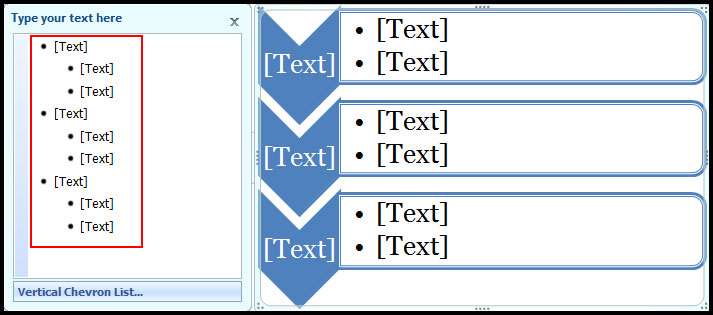 Type text from Text Pan in PowerPoint 2007