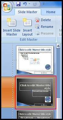 Select Section Header Layout in PowerPoint 2007