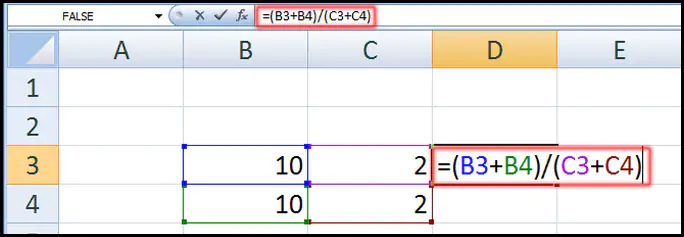 Create complex formula in Excel 2007