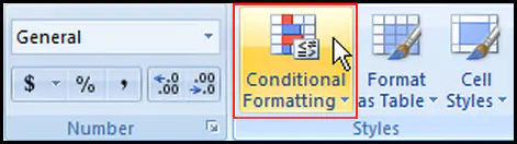 Introduction of Conditional Formatting in Excel 2007