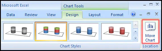 Move Chart another sheet in Excel 2007