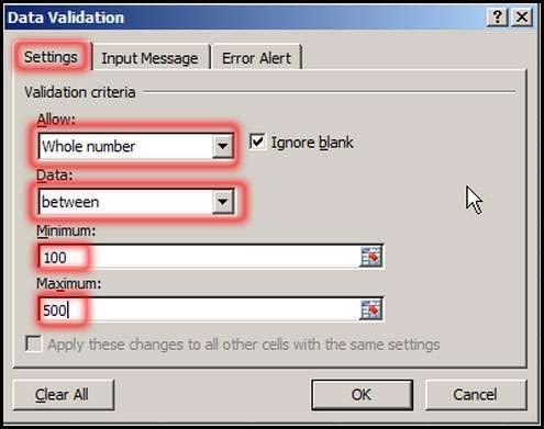 Setting data validation value in Excel 2007