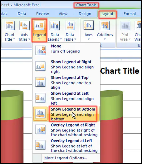 Change Legend option in Excel 2007