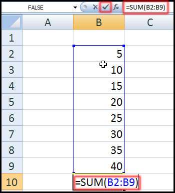 Edit Function in Excel 2007