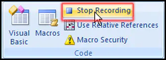 Stop Macro in Excel 2007