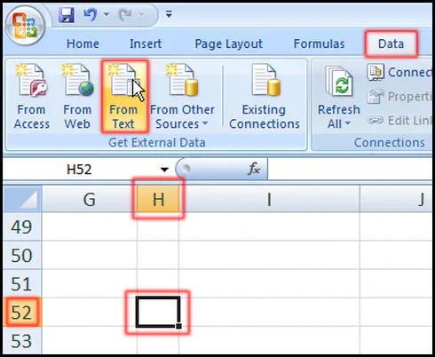 Import Text File in Excel 2007 Image 5