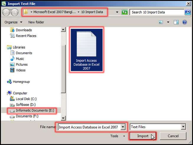 Import Text File in Excel 2007 Image 6