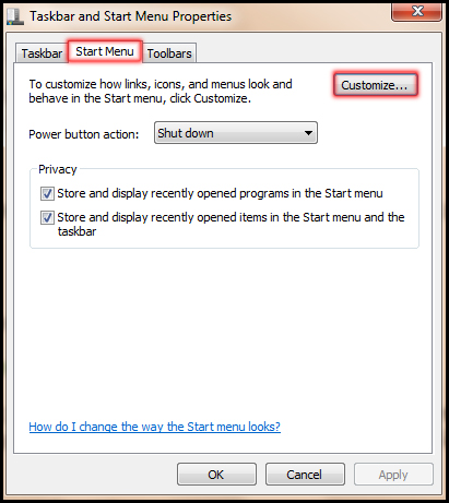 Add Video Folder in Start Menu in Windows 7