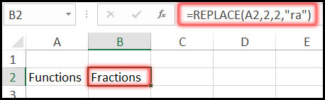 Result of Using Replace Function with Example in Excel