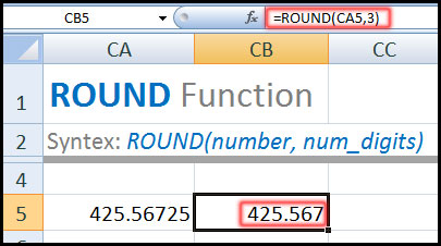 ROUND Function in Excel Tutorial in Bangla