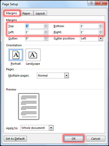 পেইজ সেটআপ নির্ধারণ করা [Create Custom Margin in MS Word 2016]