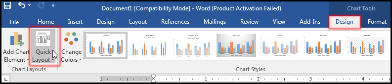 Insert & Format Chart [Change Chart Layout in MS Word 2016 Bangla Tutorial]