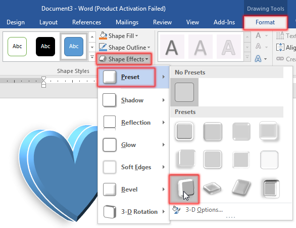 Change Shape Effect in MS Word 2016 Bangla Tutorial