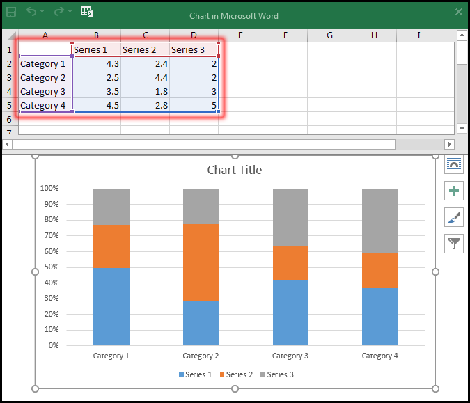Type Data for Chart or Graph in MS Word 2016 Bangla Tutorial