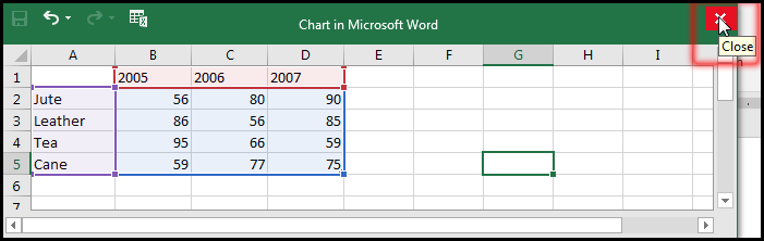 Close the spreadsheet in MS Word 2016 Bangla Tutorial