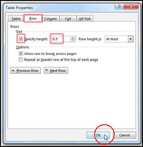 Distribute Rows with Specified Height in MS Word 2016 Bangla Tutorial