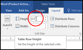 Distribute Rows with specify height in MS Word 2016 Bangla Tutorial