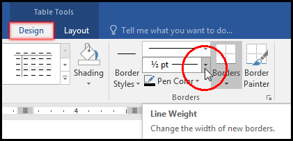 Select Line Weight for Table Border in MS Word 2016 Bangla Tutorial