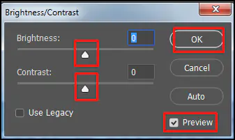 Change Brightness and contrast of image in Adobe Photoshop CC