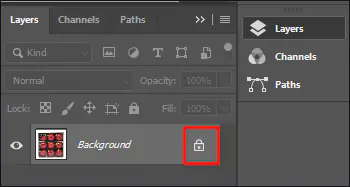 Unlock Layer in Adobe Photoshop CC