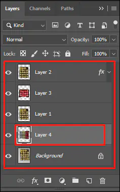 Stacking or move layer in adobe Photoshop cc