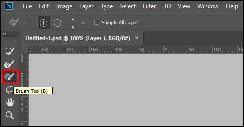 Select Brush in Select and Mask Properties in Adobe Photoshop CC