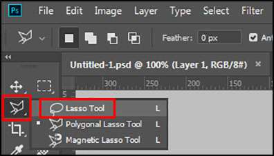 Lesso Tools in Adobe Photoshop CC