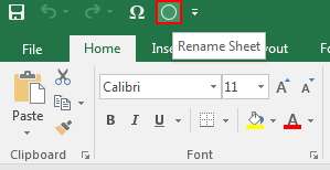 Customize Quick Access Toolbar in Excel 2016